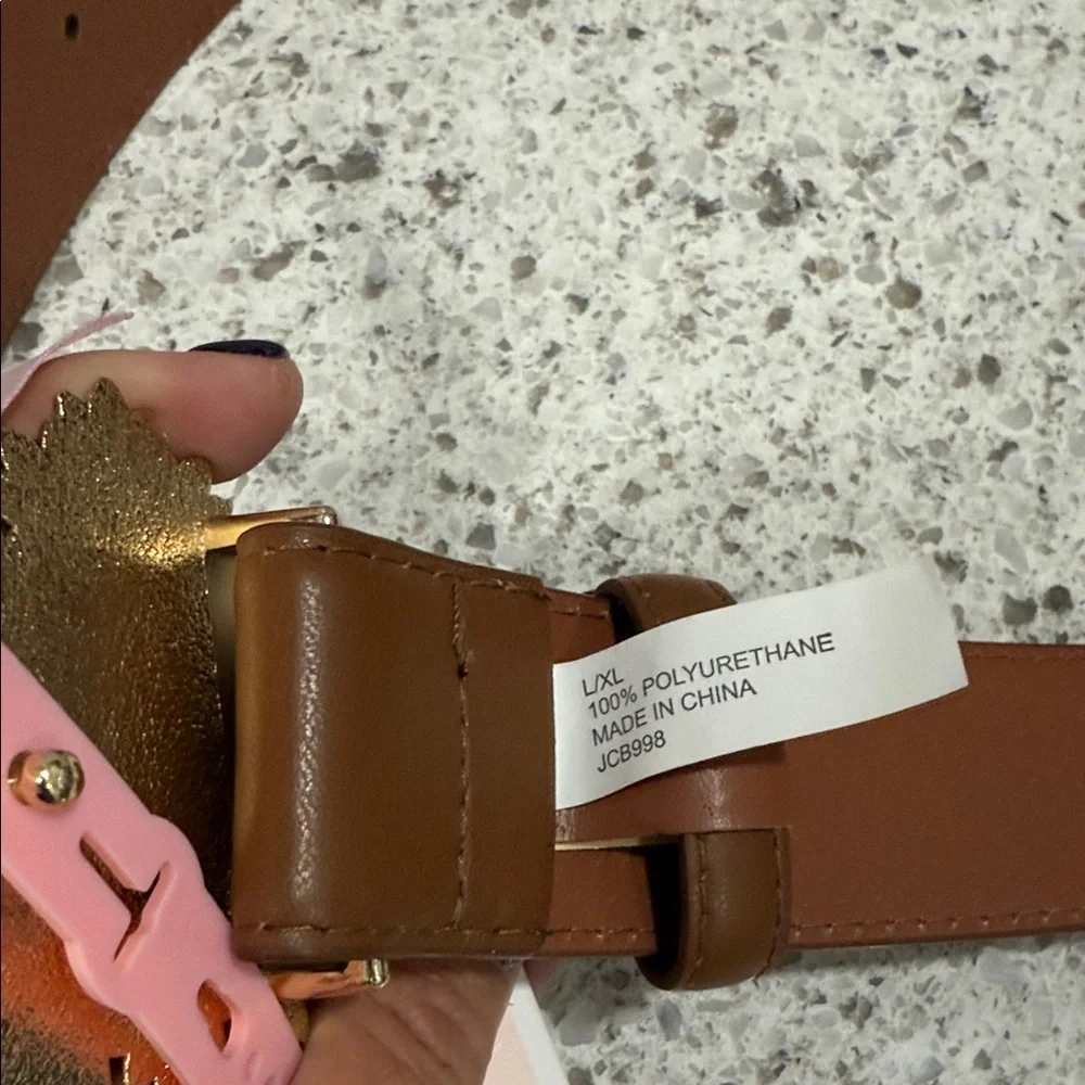 Juicy Couture Brown Belt with Heart Buckle